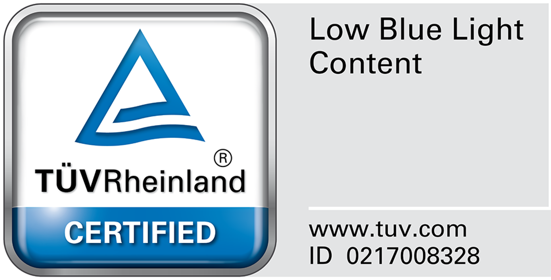 TÜV Rheinland Low Blue Light (Hardware Solution) Certification